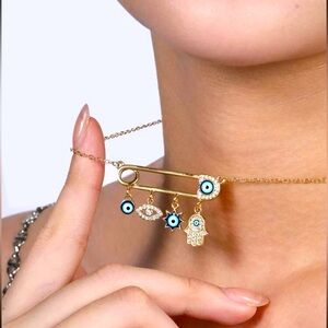 Gold Evil-Eye 🧿 pendants necklace ✨